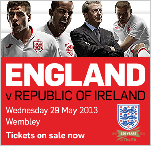 Tickets for sale - England v Ireland - 29 May 2013